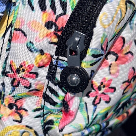 Kipling Backpack Womens Floral Multi-Color Canvas Adjustable Straps Jungle Monke - Picture 10 of 16